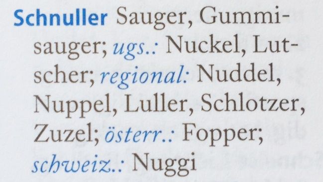 Synonym für Schnuller